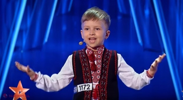 Un copil din Chișinău a câștigat premiul de originalitate la „Românii au Talent”