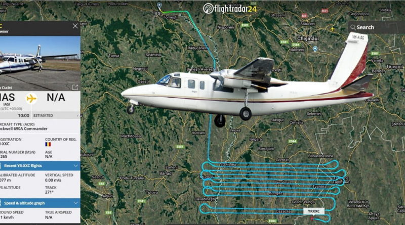 Foto Румынский самолет Rockwell 690A Commander провёл аэрофотосъемку территории Молдовы 1 29.01.2022
